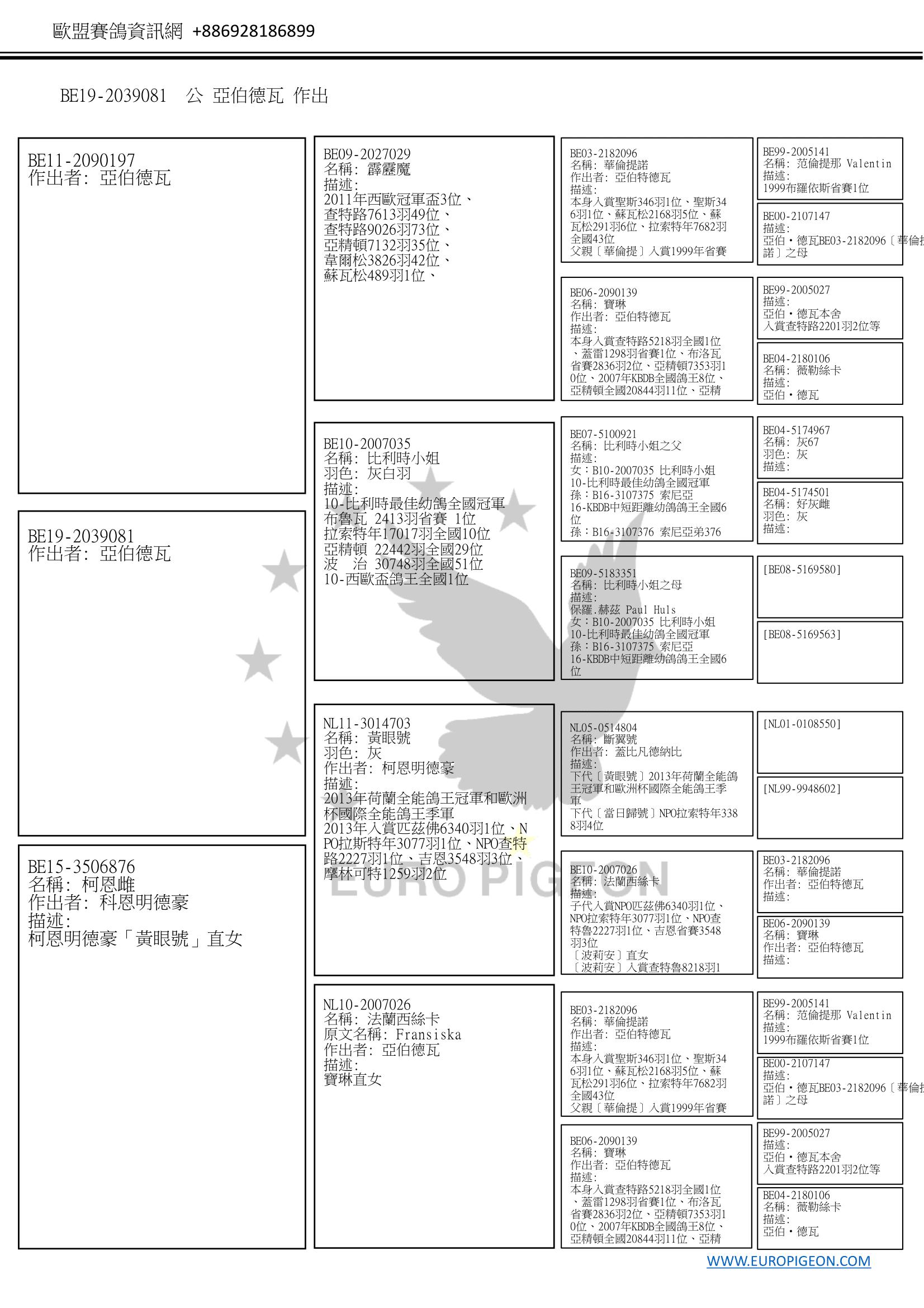 描述: http://www.europigeon.com/files/kcfinder/images/2019Golden10/Albert%20Derwa/BE19-2039081Pedigree-C.jpg