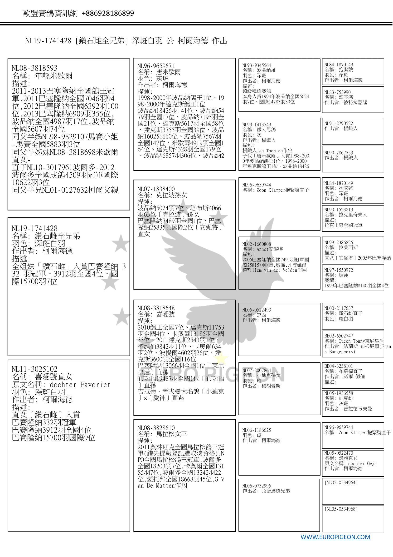 描述: http://www.europigeon.com/files/kcfinder/images/2019Golden10/De-Heijde/NL19-1741428Pedigree-C.jpg